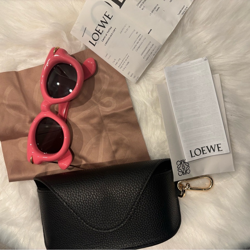 Loewe Vibrant Pink Sunglasses with Elegant Black Case